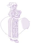  anthro blithedragon breasts canid canine cherryblossoms clothing female hair hi_res japanese_clothing kimono long_hair mammal open_mouth solo standing 