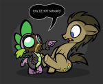  dialogue doctor_who doctor_whooves_(mlp) english_text equid equine friendship_is_magic gas_mask horse male mammal mask my_little_pony pony spike_(mlp) text toonbat 