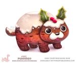  canid canine canis christmas cryptid-creations dingo food food_creature holidays mammal pudding solo 