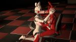  16:9 breasts canid canine crossgender duo eyes_closed female female/female five_nights_at_freddy&#039;s five_nights_at_freddy&#039;s_2 fox foxy_(fnaf) hi_res kissing machine mammal mangle_(fnaf) robot solo tagme video_games 