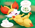  blush female fennekin feral hi_res makoto177 nintendo nude pok&eacute;mon pok&eacute;mon_(species) presenting pussy tongue tongue_out video_games 