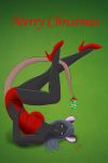  absurd_res birthday clothing dress female footwear hi_res high_heels invalid_tag lucy mammal merry_christmas mistletoe mouse murid murine pin_up_girl plant rodent shoes solo triktron 