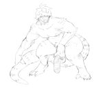  belly big_penis bottom_heavy male muscular nude penis reptile scalie solo thick_tail wyszeniega 