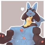  &lt;3 1:1 2019 anal anal_penetration anthro anthro_on_anthro anus balls black_fur blue_fur blush chair_position duo erection from_behind_position fur hi_res humanoid_penis kesu_pu lucario male male/male nintendo nude penetration penis pok&eacute;mon pok&eacute;mon_(species) red_eyes sex solo_focus uncut video_games yellow_fur 