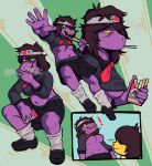  ! anthro blood blush bodily_fluids breasts cigarette clothed clothing deltarune freckles hair hi_res human kris_(deltarune) looking_at_viewer mammal non-mammal_breasts nosebleed ponehanon purple_skin reptile scalie school_uniform sharp_teeth short_hair smoking sukeban susie_(deltarune) teeth under_boob uniform video_games yellow_eyes 