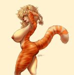  2019 anthro big_breasts breasts felid feline female hi_res looking_at_viewer mammal nipples nude sanny simple_background solo standing thick_thighs 