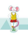  blush clothing digital_media_(artwork) hi_res male mammal mouse murid murine punstar rodent simple_background slightly_chubby solo 