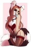  2019 anthro breasts brown_eyes canid canine clothed clothing digital_media_(artwork) ear_piercing ear_ring ei-ka eyelashes female mammal open_mouth piercing solo standing teeth tongue 