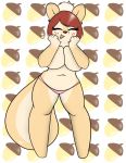  2019 absurd_res anthro big_breasts blush breasts brown_hair clothing female fur hair hi_res mammal panties pink_clothing pink_panties pink_underwear pudding_(jakkid13) rodent sciurid solo solo_focus tan_fur tree_squirrel underwear yaboielement 