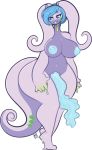  animal_genitalia animal_penis anthro areola big_breasts big_butt big_nipples big_penis blue_areola blue_eyes blue_nipples blush breasts butt dragon goodra gynomorph hair hi_res huge_penis intersex long_tail navel nintendo nipples penis pok&eacute;mon pok&eacute;mon_(species) simple_background solo tehbuttercookie thick_penis thick_tail thick_thighs video_games wide_hips 