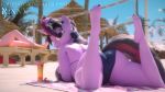  16:9 2019 3d_(artwork) 5_toes anthro astridofastora bikini clothing digital_media_(artwork) duo equid eyelashes feet female friendship_is_magic hi_res horn humanoid_feet looking_at_viewer lying mammal my_little_pony on_front outside solo_focus swimwear toes twilight_sparkle_(mlp) unicorn wallpaper 