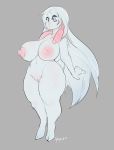  anthro big_breasts breasts curvaceous female hair hi_res lagomorph leporid mammal nipples nude pussy rabbit smile solo standing thick_thighs yogoat 