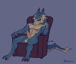  anthro balls capcom chair erection greasymojo hi_res humanoid_penis lagiacrus leviathan_(mh) male monster_hunter muscular muscular_male nude penis scalie simple_background sitting solo video_games 
