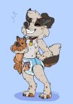  2019 anthro canid canine canis chase_(paw_patrol) collar collie cub diaper domestic_dog dracky eyes_closed food fruit herding_dog mammal pastoral_dog paw_patrol pineapple plant plushie pull-ups(diaper) sheepdog simple_background smile standing young 