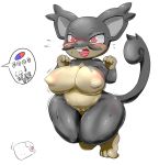  alolan_rattata anthro anthrofied big_breasts black_fur blush breast_expansion breasts buckteeth cottontail female fur hi_res mammal nintendo nipples nude pok&eacute;mon pok&eacute;mon_(species) pok&eacute;morph pussy red_eyes regional_variant rodent simple_background slightly_chubby solo teeth video_games white_background 