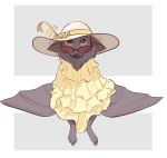  2019 ambiguous_gender anthro barefoot chiropteran clothed clothing deke_(ittybittykittytittys) dress eyewear hat headgear headwear ittybittykittytittys looking_at_viewer mammal membrane_(anatomy) membranous_wings pteropodid simple_background sitting solo sun_hat sunglasses white_background wings yellow_eyes 