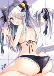  animal_ears ass bikini heterochromia nekomimi nenobi_(nenorium) swimsuits tail 