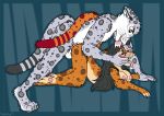  2019 all_fours anthro anthro_on_anthro anthro_penetrated anthro_penetrating anthro_penetrating_anthro balls big_breasts bodily_fluids breasts doggystyle duo felid feline female from_behind_position head_lick hi_res leopardus male male/female mammal nipples nude ocelot pantherine penetration saliva sex signature snow_leopard thatcatzoey tongue 