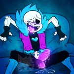  1:1 alternate_universe animated_skeleton bone humanoid humanoid_penis lizheru male not_furry penis purple_penis purple_tongue sans_(underlust) sans_(undertale) skeleton solo tongue undead underlust undertale video_games 