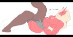  absurd_res anthro big_breasts blaziken breasts clothing dialogue female hi_res legwear mostly_nude nintendo pok&eacute;mon pok&eacute;mon_(species) seductive smoxul thigh_highs tongue tongue_out video_games 