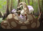  anthro big_breasts blush breasts female larger_female long_tongue male male/female mammal naga nude pyc-art reptile scalie seductive size_difference smaller_male snake tongue 