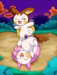 2019 blush bodily_fluids cloud cum detailed_background emolga eyes_closed female female/female female_penetrated female_penetrating feral flapping genital_fluids happy happy_sex hi_res nintendo one_eye_closed open_mouth orgasm outside pachirisu penetration pok&eacute;mon pok&eacute;mon_(species) pussy pussy_juice sex sex_toy shiny_pok&eacute;mon tongue vaginal vaginal_penetration video_games vorechestra 