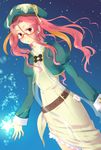  bad_id bad_pixiv_id belt blush clock dress drop_(rune_factory) glasses hat highres long_hair okitsune_(okitsune-sama) red_hair rune_factory rune_factory_frontier solo twintails zipper 