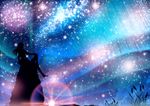  aurora bad_id bad_pixiv_id highres original sitting sky skyt2 solo star_(sky) starry_sky 