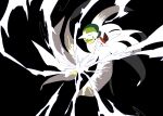  apios bad_id bad_pixiv_id black_background bob_cut closed_eyes colored_skin dress energy gardevoir green_hair hair_over_one_eye highres mega_gardevoir mega_pokemon pokemon pokemon_(creature) simple_background white_dress white_skin 