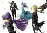  3boys bad_id bad_pixiv_id bianca blonde_hair blue_eyes blue_hair bow braid cape dragon_quest dragon_quest_v dress elbow_gloves facial_hair flora formal gloves hair_bow half_updo hero_(dq5) kotobuki_ryou long_hair multiple_boys multiple_girls mustache necktie pantyhose papas sancho single_braid suit sword turban weapon 