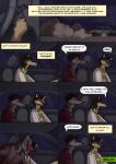 absurd_res anthro bastard_rat blood blood_leaking blood_on_clothing blood_on_face bodily_fluids brown_body brown_fur bullet_wound canid canine canis car clothing comic cringing dark_humor dark_matter_(li&#039;l_melon) dialogue driving duo english_text exposed_ribcage eyes_closed facial_scar flannel_shirt flight_goggles fur grey_body grey_fur grossed_out hi_res inside_car leaning leaning_forward li&#039;l_melon looking_at_another looking_down male mammal narration scar scarf shirt sitting speech_bubble strays_in_paradise t-shirt text text_box topwear vehicle wolf wounded