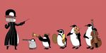  animal animal_hat baton_(instrument) bird bow_(instrument) cello conductor gloves hat instrument ken_(koala) orchestra original penguin penguin_(koala) simple_background trumpet violin white_skin 