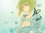  bad_id bad_pixiv_id green_eyes green_hair gumi jigsaw_puzzle nemutagari puzzle puzzle_piece short_hair smile solo tears vocaloid 