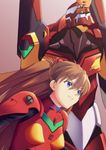  blue_eyes brown_hair eva_02 mecha nanashi_(soregashi) neon_genesis_evangelion plugsuit shikinami_asuka_langley souryuu_asuka_langley 