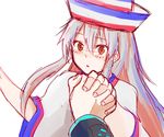  aharan bad_id bad_pixiv_id blush hakata-san hands hat hatsune_miku holding_hands long_hair original red_eyes sketch solo_focus vocaloid 