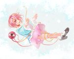  bad_id bad_pixiv_id eyeball falling hairband heart komeiji_satori mamepon pink_hair purple_eyes short_hair solo touhou 