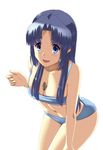  asakura_ryouko bad_id bad_pixiv_id between_breasts bikini blue_eyes blue_hair breasts cleavage gonoike_biwa long_hair medium_breasts money money_hold solo suzumiya_haruhi_no_yuuutsu swimsuit tankini 