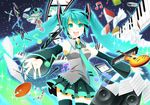  aqua_eyes aqua_hair art_brush bad_id bad_pixiv_id beamed_eighth_notes book camera canvas_(object) computer detached_sleeves eighth_note film_strip gradient_hair guitar hatsune_miku headset highres instrument keyboard_(instrument) laptop long_hair microphone multicolored_hair musical_note necktie paint paintbrush palette pencil photo_(object) piano_keys rkp sheet_music skirt solo speaker thighhighs twintails very_long_hair vocaloid 