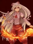  bad_id bad_pixiv_id bangs fire fujiwara_no_mokou kokotetsu solo touhou 