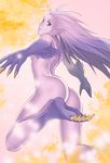  ass barefoot blue_eyes claws feet final_fantasy final_fantasy_vi long_hair looking_back monster_girl nude pointy_ears purple_hair purple_skin signature solo tina_branford trance_tina_branford yukihiro 