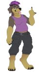  anthro canid canine canis domestic_dog female gesture hi_res invalid_tag mammal mastiff middle_finger molosser rottweiler serialdad solo 