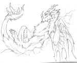  absurd_res aku_(artist) animal_genitalia animal_penis dragon dragonvale feral hi_res knot male penis simple_background solo wyvern 