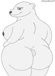  anthro big_breasts breasts butt charizardlover97 female hi_res huge_breasts looking_at_viewer mammal nipples nude overweight overweight_female polar_bear seductive simple_background slightly_chubby solo standing thick_thighs ursid ursine voluptuous 