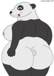  anthro big_breasts breasts butt charizardlover97 female giant_panda hi_res huge_breasts looking_at_viewer mammal nipples nude overweight overweight_female seductive simple_background slightly_chubby solo standing thick_thighs ursid voluptuous 