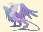  absurd_res avian friendship_is_magic gallus_(mlp) gryphon hi_res imalou looking_up male monochrome my_little_pony pose solo wings 