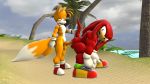  16:9 2019 3d_(artwork) absedgy anal anal_penetration anthro beach beach_sex digital_media_(artwork) fur half-closed_eyes hi_res knuckles_the_echidna male male/male mammal miles_prower penetration penis power_bottom seaside sex sonic_(series) video_games 