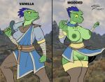  anthro argonian bethesda_softworks big_breasts breasts clothed clothing female fours_(artist) hi_res lizard melee_weapon nipples pussy reptile robe scalie skimpy skyrim solo sword the_elder_scrolls video_games weapon 