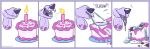  anthro birthday bodily_fluids breath cake canid canine canis crotch_head drooling dynamite_(character) food hi_res male mammal multi_mouth multifur nude saliva sneeze snot solo tongue tongue_out toomuchdynamite wolf 