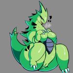  1:1 absurd_res big_butt breasts butt featureless_breasts female hi_res looking_at_viewer nintendo non-mammal_breasts open_mouth overweight overweight_female pok&eacute;mon pok&eacute;mon_(species) pussy slightly_chubby tangdroid thick_thighs tyranitar video_games wide_hips 