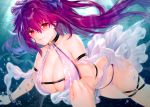  breasts cleavage fate/grand_order fate_(series) long_hair obiwan red_eyes scathach_(fate/grand_order) swimsuit 